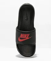 Nike Victori One Black & Red Slide Sandals