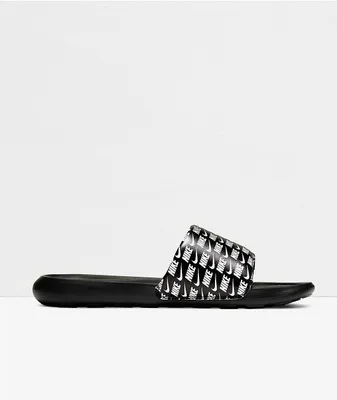 Nike Victori One Printed Black & White Slide Sandals 