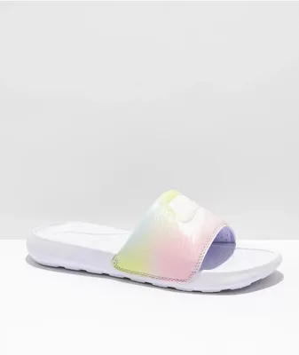 Nike Victori One Violet & White Slide Sandals