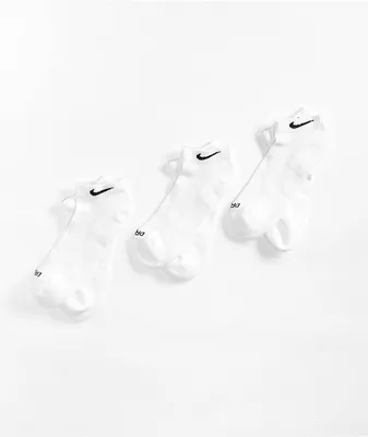 Nike White 3-Pack Ankle Socks