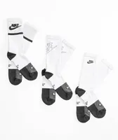 Nike White 3 Pack Crew Socks