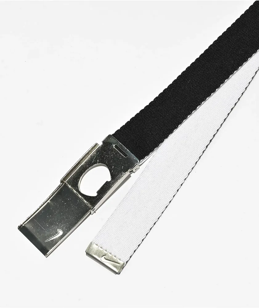 Nike Women's Black & White Reversible Web Belt