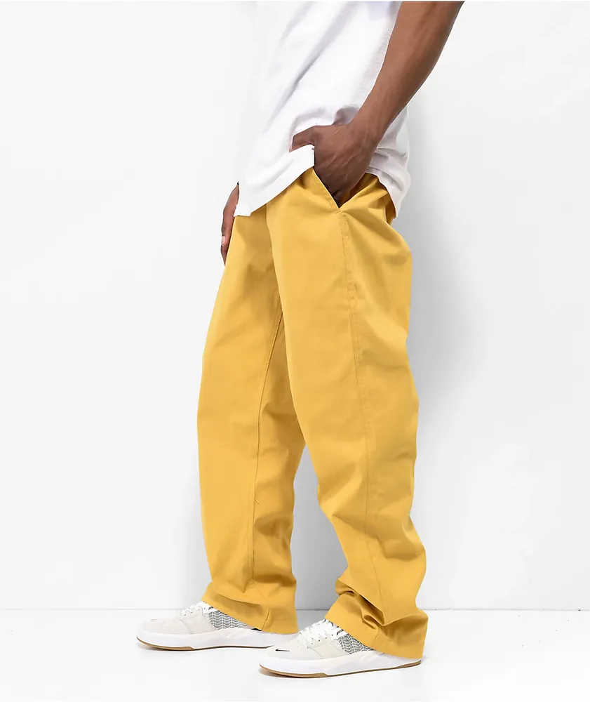 Nike Yellow Loose Fit Chino Skate Pants