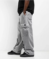 Ninth Hall Airbrushed Dragon Grey Baggy Cargo Sweatpants