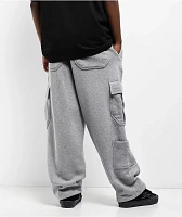 Ninth Hall Airbrushed Dragon Grey Baggy Cargo Sweatpants