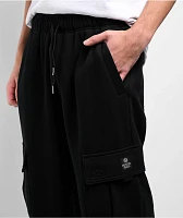 Ninth Hall Airbrushed Koi Black Loose Fit Cargo Sweatpants