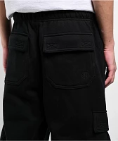 Ninth Hall Airbrushed Koi Black Loose Fit Cargo Sweatpants