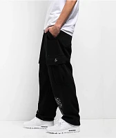 Ninth Hall Airbrushed Koi Black Loose Fit Cargo Sweatpants