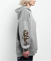 Ninth Hall Alina Grey Oversized Hoodie