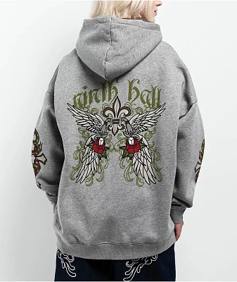Ninth Hall Alina Grey Oversized Hoodie