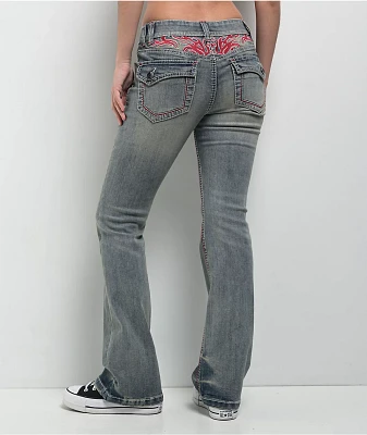 Ninth Hall Alyssia Contrast Blue Wash Mid Rise Bootcut Jeans