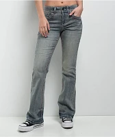 Ninth Hall Alyssia Contrast Blue Wash Mid Rise Flare Jeans