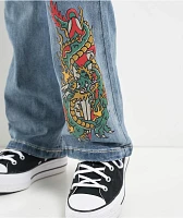 Ninth Hall Alyssia Printed Selfie Mid Rise Bootcut Jeans