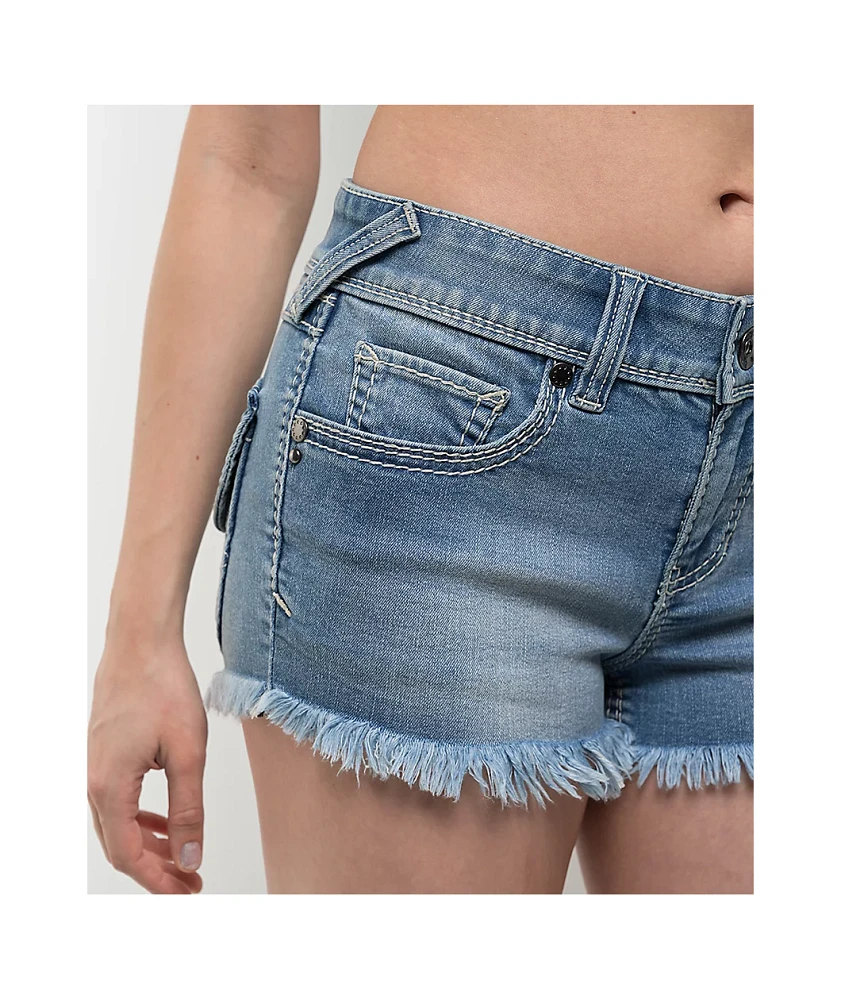 Ninth Hall Alyssia Shortie Sapphire Denim Shorts