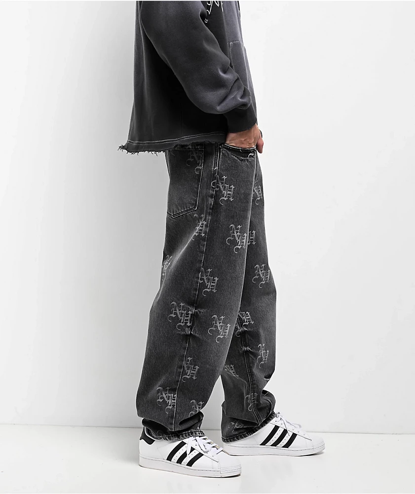 Ninth Hall Ambush Black Wash Loose Fit Jeans