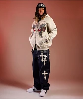 Ninth Hall Ambush Crosses Raw Indigo Loose Fit Jeans
