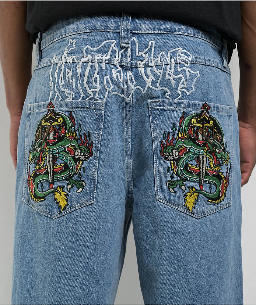 Ninth Hall Ambush Dragon Blue Wash Jeans