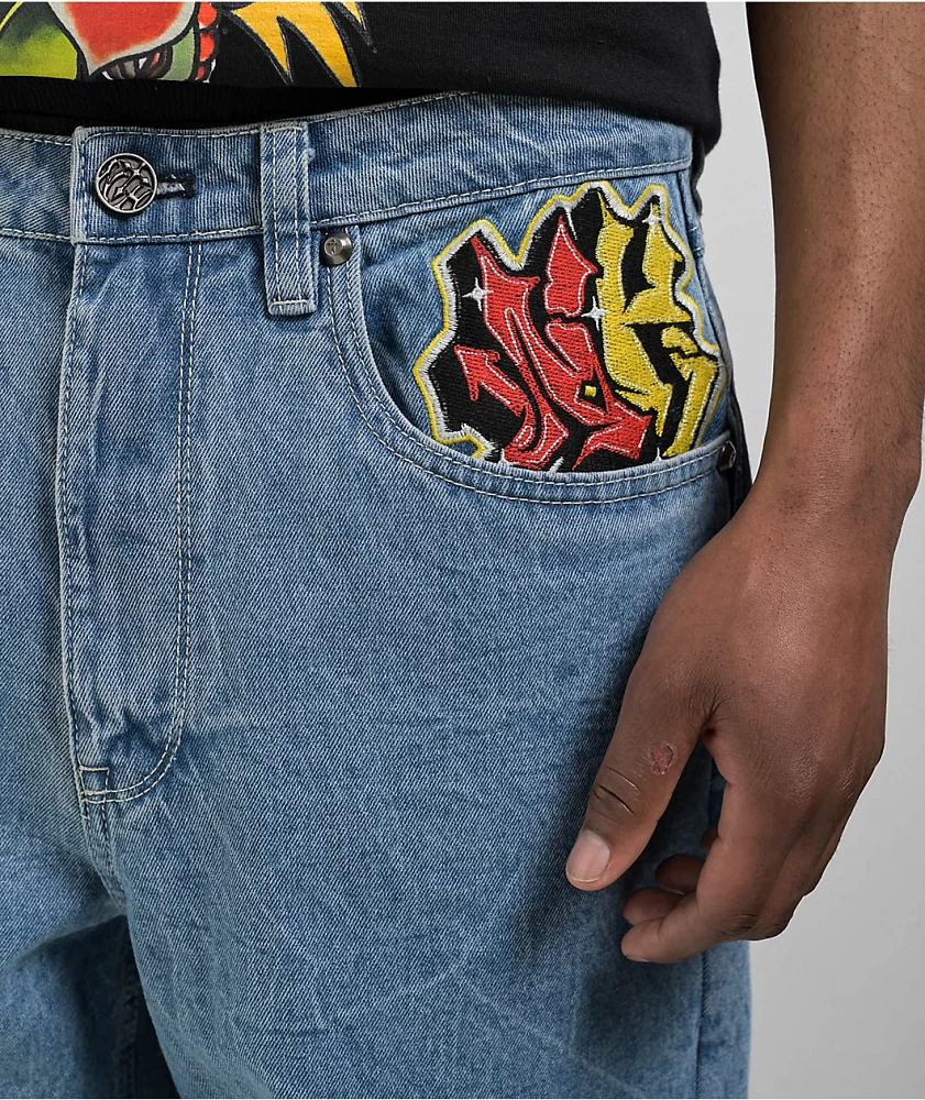 Ninth Hall Ambush Dragon Blue Wash Jeans