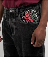 Ninth Hall Ambush Embroidered Black Denim Jeans