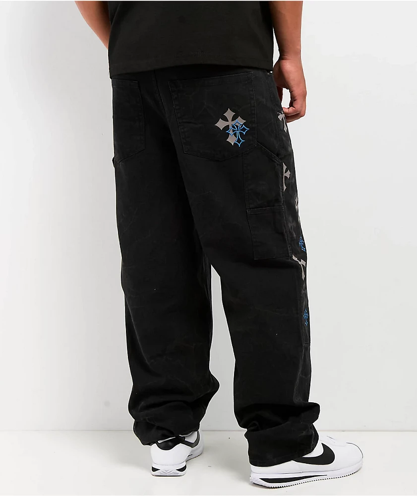 Ninth Hall Ambush Painter Crosses Black Wash Loose Fit Carpenter Jeans
