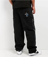 Ninth Hall Ambush Painter Crosses Black Wash Loose Fit Carpenter Jeans