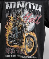 Ninth Hall Born In Flames Black Wash T-Shirt