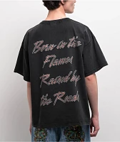 Ninth Hall Born In Flames Black Wash T-Shirt