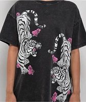 Ninth Hall Cherry Tiger Washed Black T-Shirt