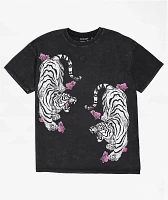 Ninth Hall Cherry Tiger Washed Black T-Shirt