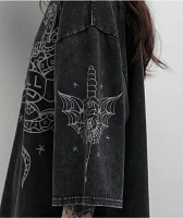 Ninth Hall Ciara Snake Black Wash Oversized Boxy T-Shirt