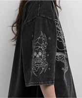 Ninth Hall Ciara Snake Black Wash Oversized Boxy T-Shirt