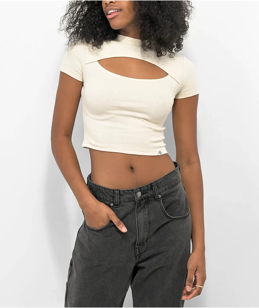 Ninth Hall Cuddie Birch Cut Out Crop T-Shirt