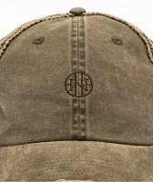 Ninth Hall Cypress Distressed Brown Strapback Hat