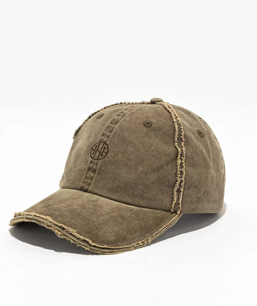 Ninth Hall Cypress Distressed Brown Strapback Hat