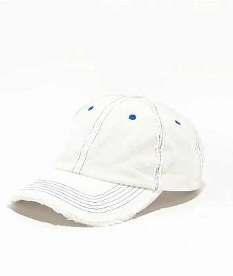 Ninth Hall Cypress Distressed White Strapback Hat