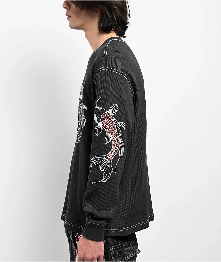 Ninth Hall Dusk Charcoal Thermal Long Sleeve T-Shirt