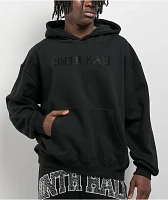 Ninth Hall Faux Rhinestones Black Hoodie