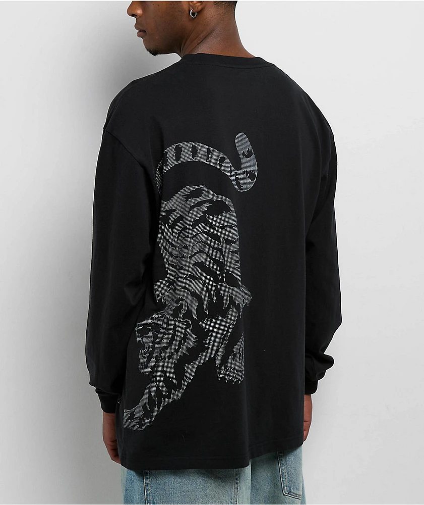 Ninth Hall Faux Rhinestones Black Long Sleeve T-Shirt