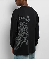 Ninth Hall Faux Rhinestones Black Long Sleeve T-Shirt