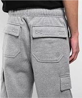 Ninth Hall Flash Tattoo Heather Grey Loose Fit Cargo Sweatpants