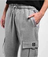 Ninth Hall Flash Tattoo Heather Grey Loose Fit Cargo Sweatpants