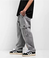 Ninth Hall Flash Tattoo Heather Grey Loose Fit Cargo Sweatpants