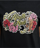 Ninth Hall Floral Tiger Black T-Shirt