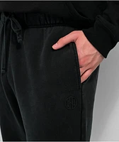 Ninth Hall Fundamental Black Wash Relaxed Sweatpants