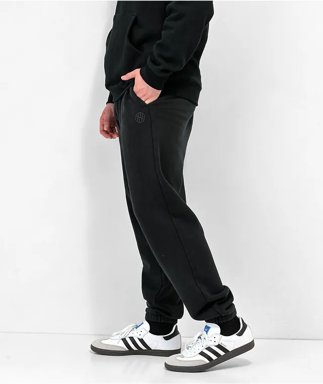 Ninth Hall Fundamentals Sibyl Black Mineral Wash Sweatpants