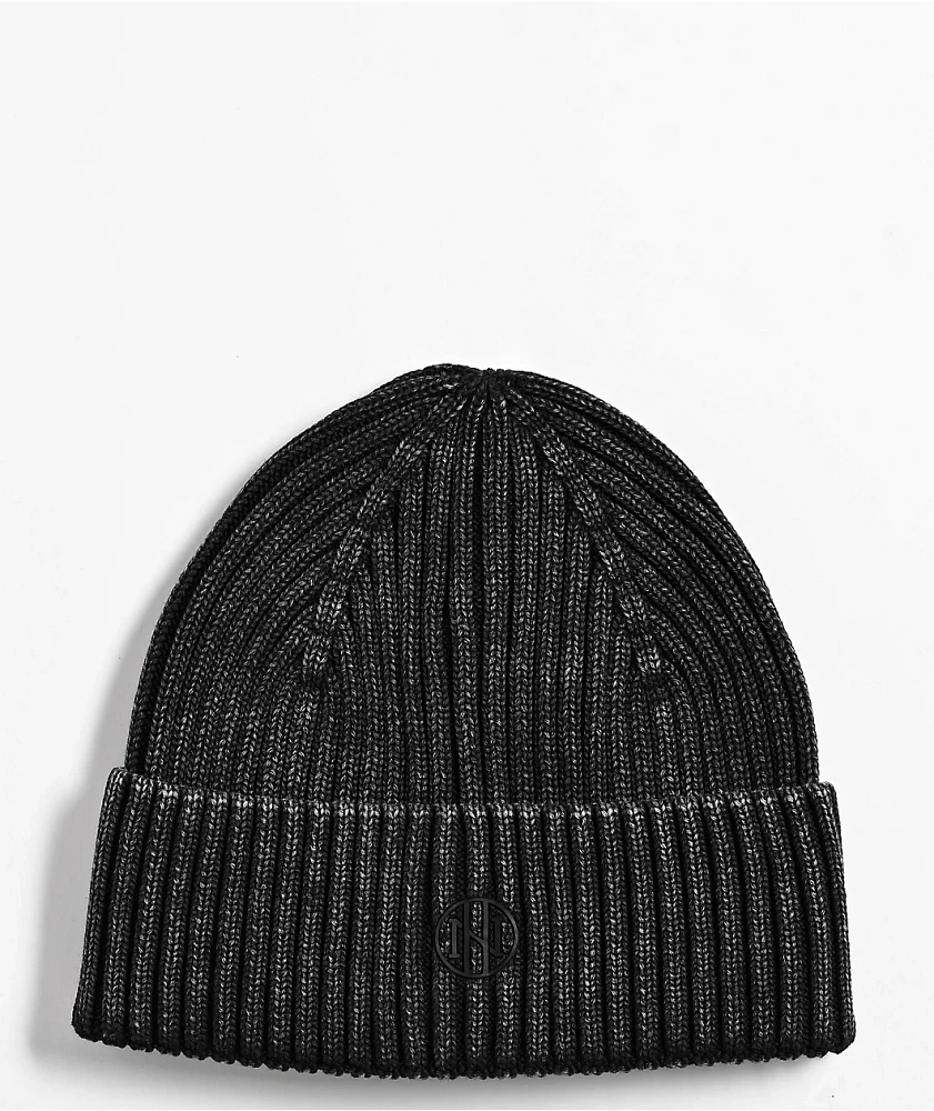 Ninth Hall Fundamentals Black Wash Beanie