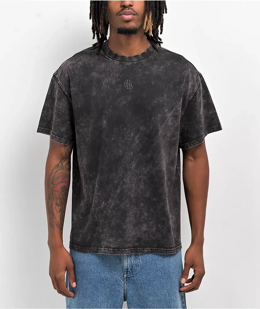 Ninth Hall Fundamentals Black Wash Wide T-Shirt