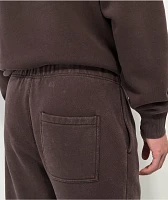 Ninth Hall Fundamentals Brown Wash Relaxed Sweatpants