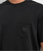 Ninth Hall Fundamentals Curved Hem Black Pocket T-Shirt