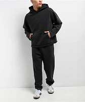 Ninth Hall Fundamentals Cut Off Ash Wash Boxy Hoodie